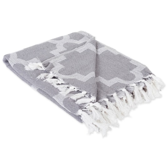 DII® Gray Lattice Throw